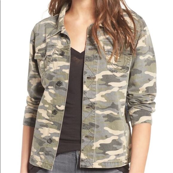True Religion Camo Nora Shirt Jacket - Picture 1 of 9